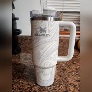 Stanley Marble Swirl 30 oz cup gray and white